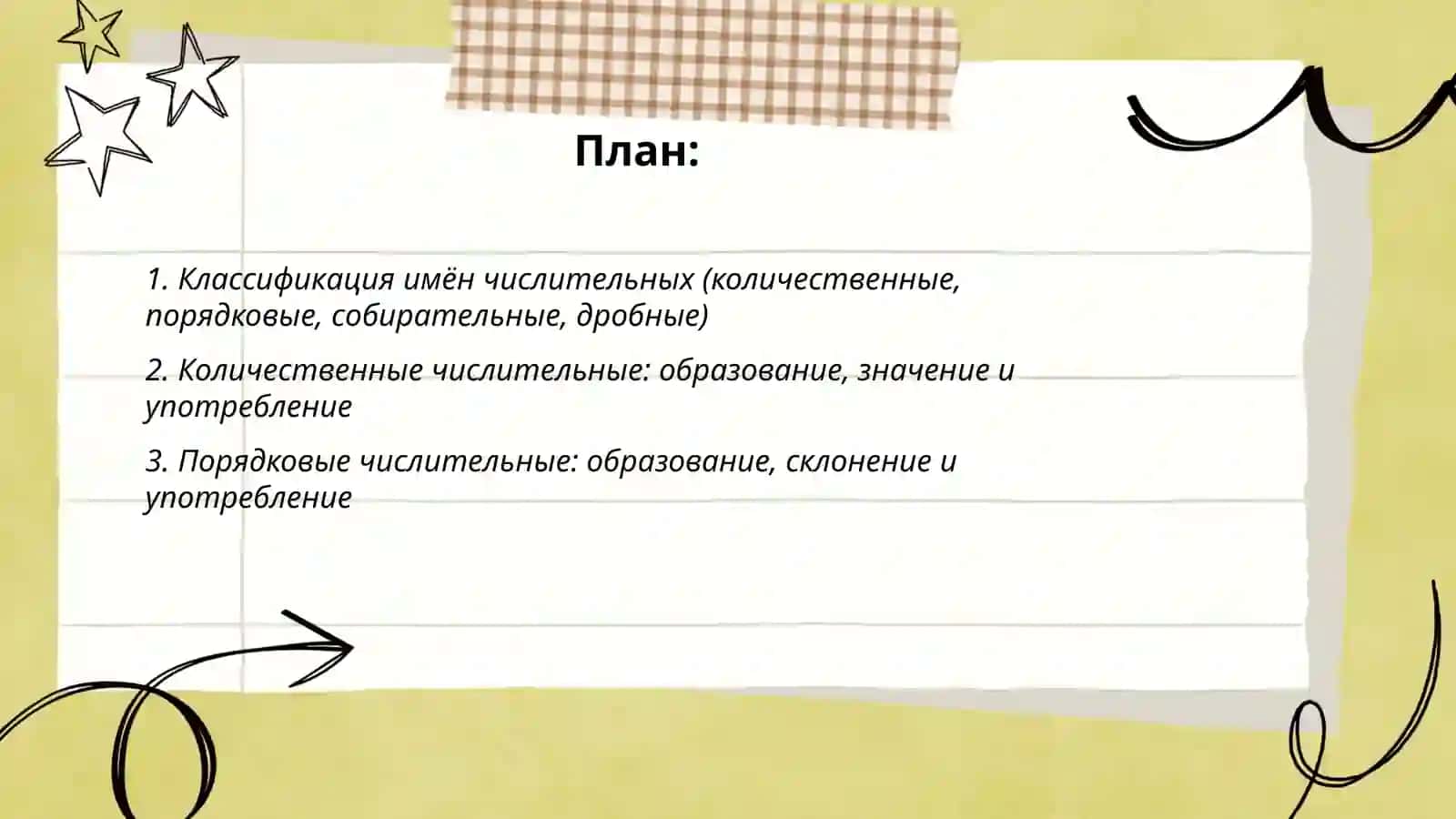 Классификация имён числительных 2