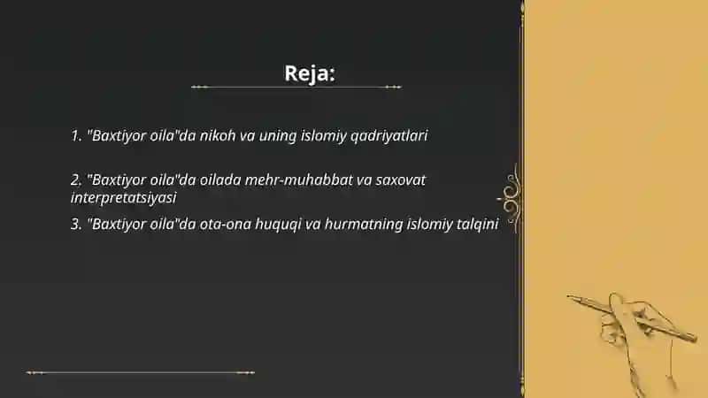 "Baxtiyor oila" 2