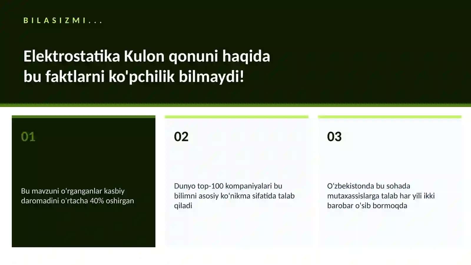 Elektrostatika Kulon qonuni 2
