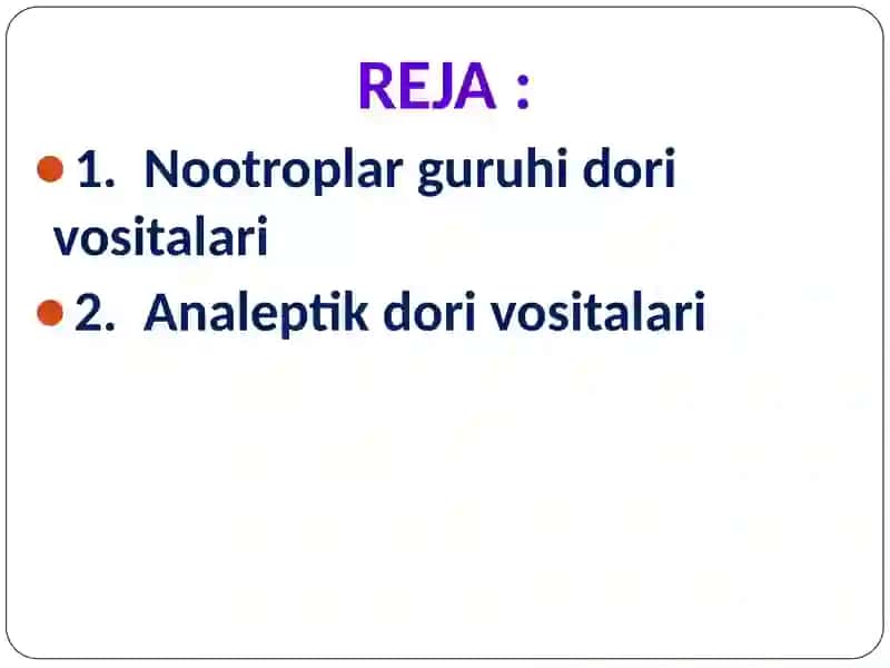 Nootrop vositalar. Analeptiklar 2