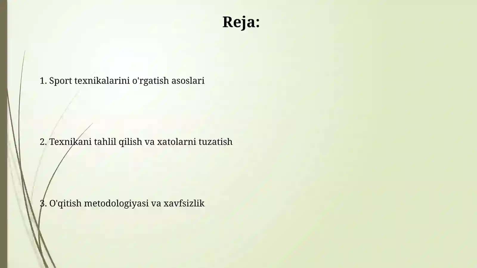 Yengil atletikaniturlari texnikasni orgatish 2