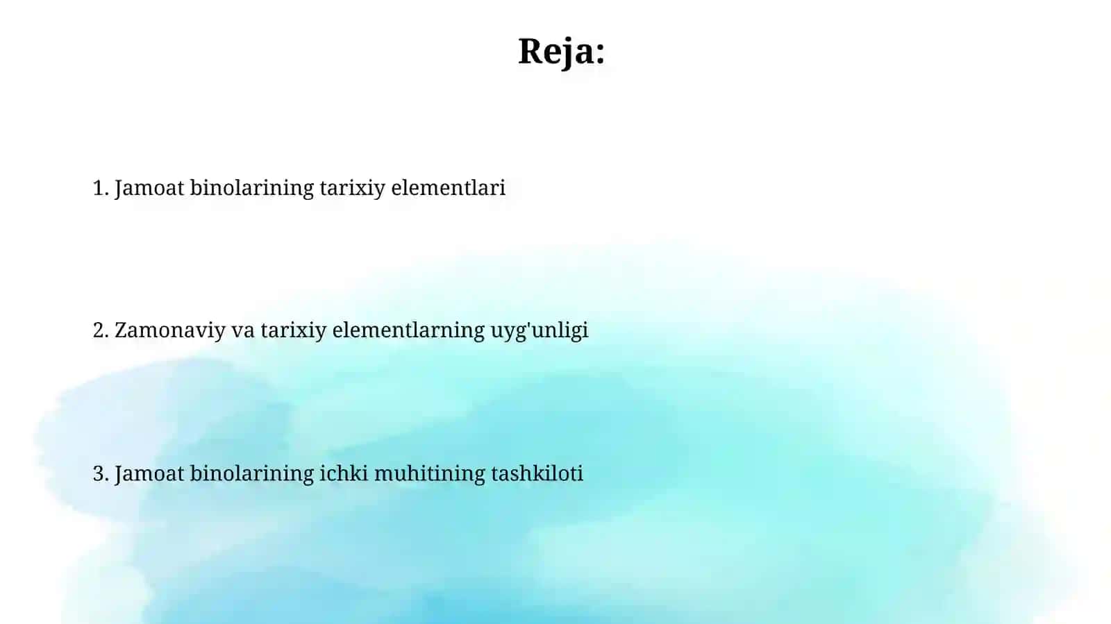 Jamoat binolarining ichki muhitini tashkil etish, jamoat binolarini tarixiy elementlari 2