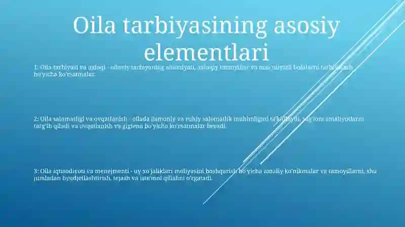 Oilada Tarbiya Asoslari 2
