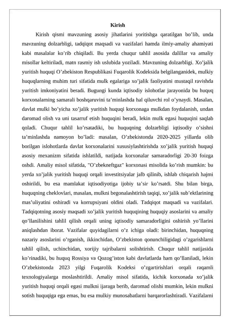Xo’jalik yuritish huquqi 2