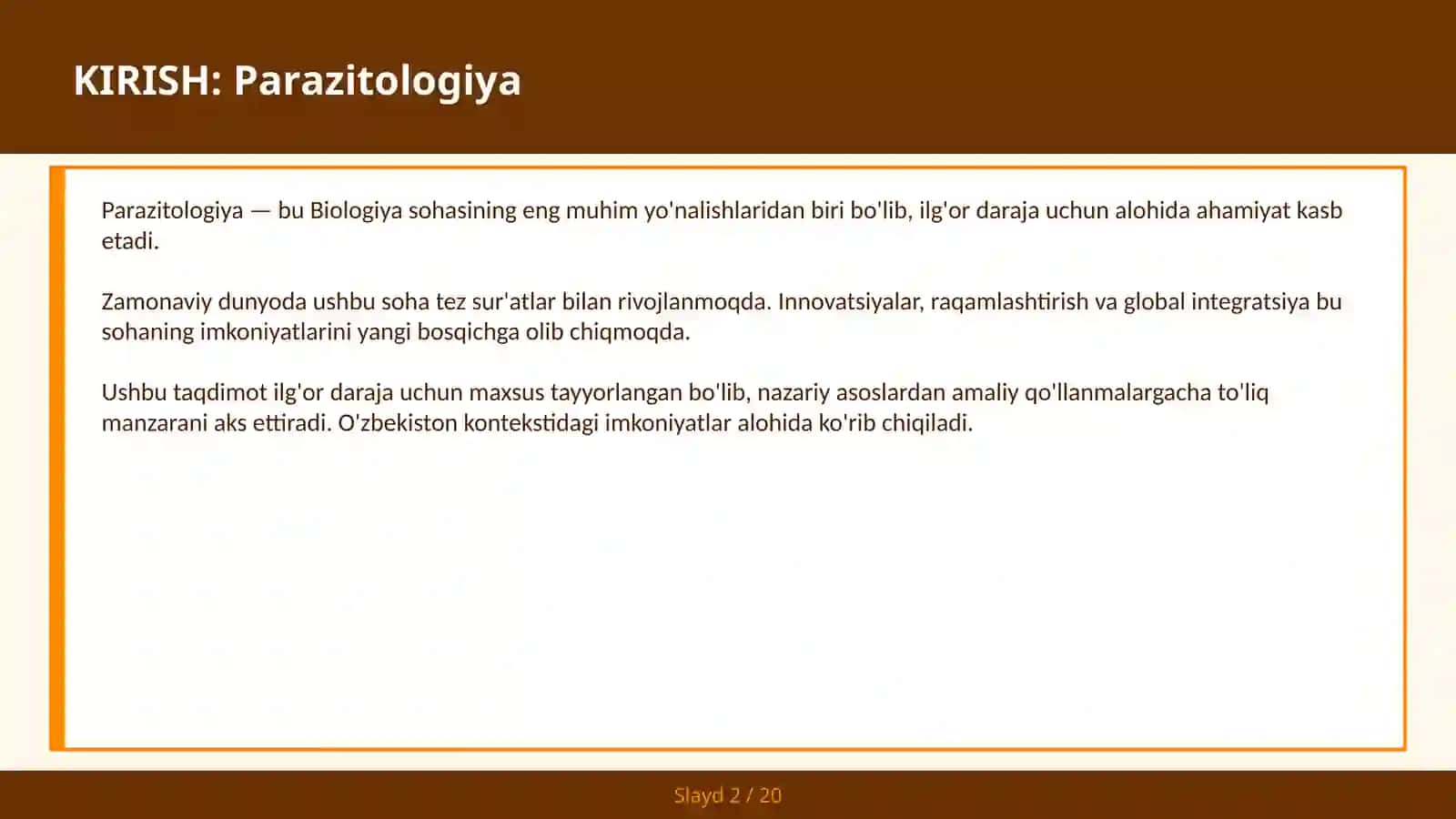 PARAZITOLOGIYA 2