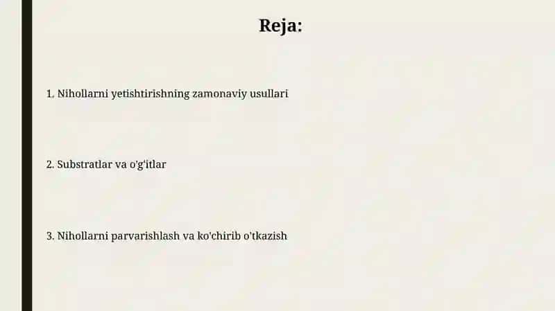 Ko'chat yetishtirishning zamonaviy usullari 2