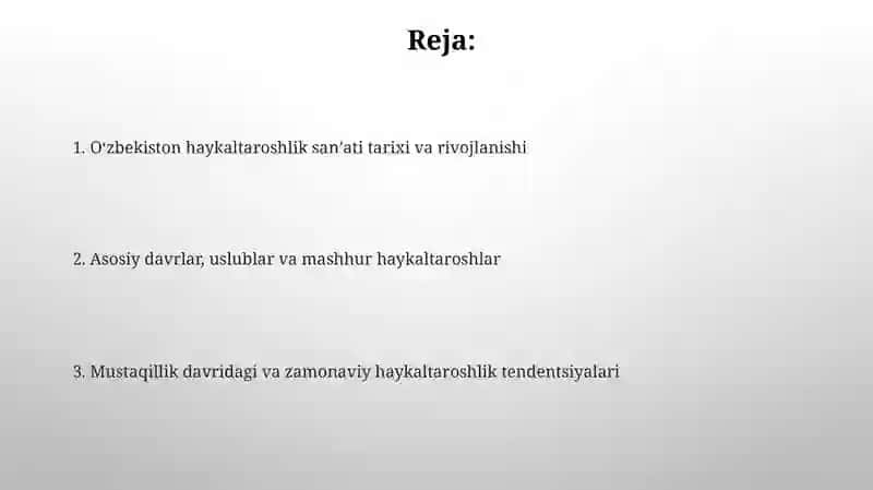 O'zbekiston haykaltaroshlik san'ati 2