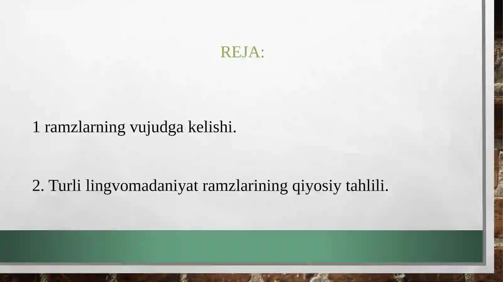 Madaniy makondagi ramz va stereotip hodisalari 2