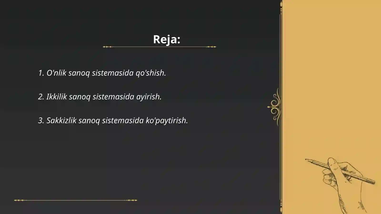 O‘nlik sanoq sistemasida qo‘shish 2