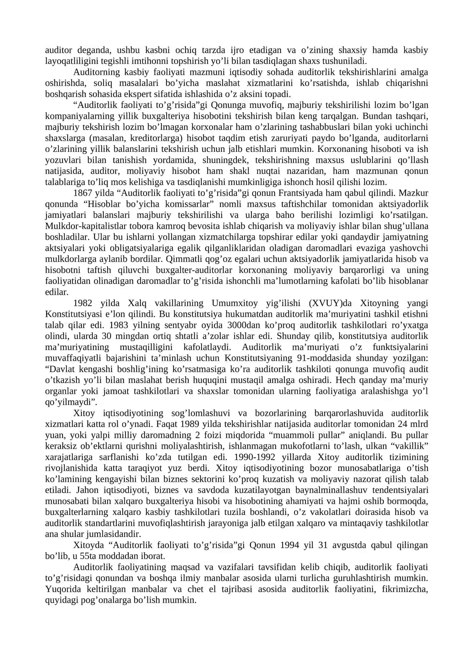AUDITORLIK FAOLIYATINING HUQUQIY ASOSLARI 2