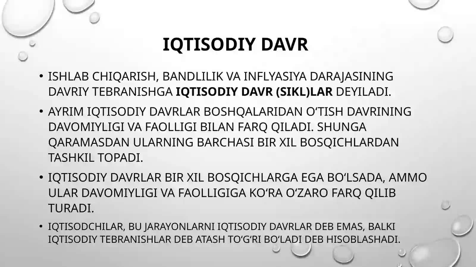 Iqtisodiy tebranishlar 2
