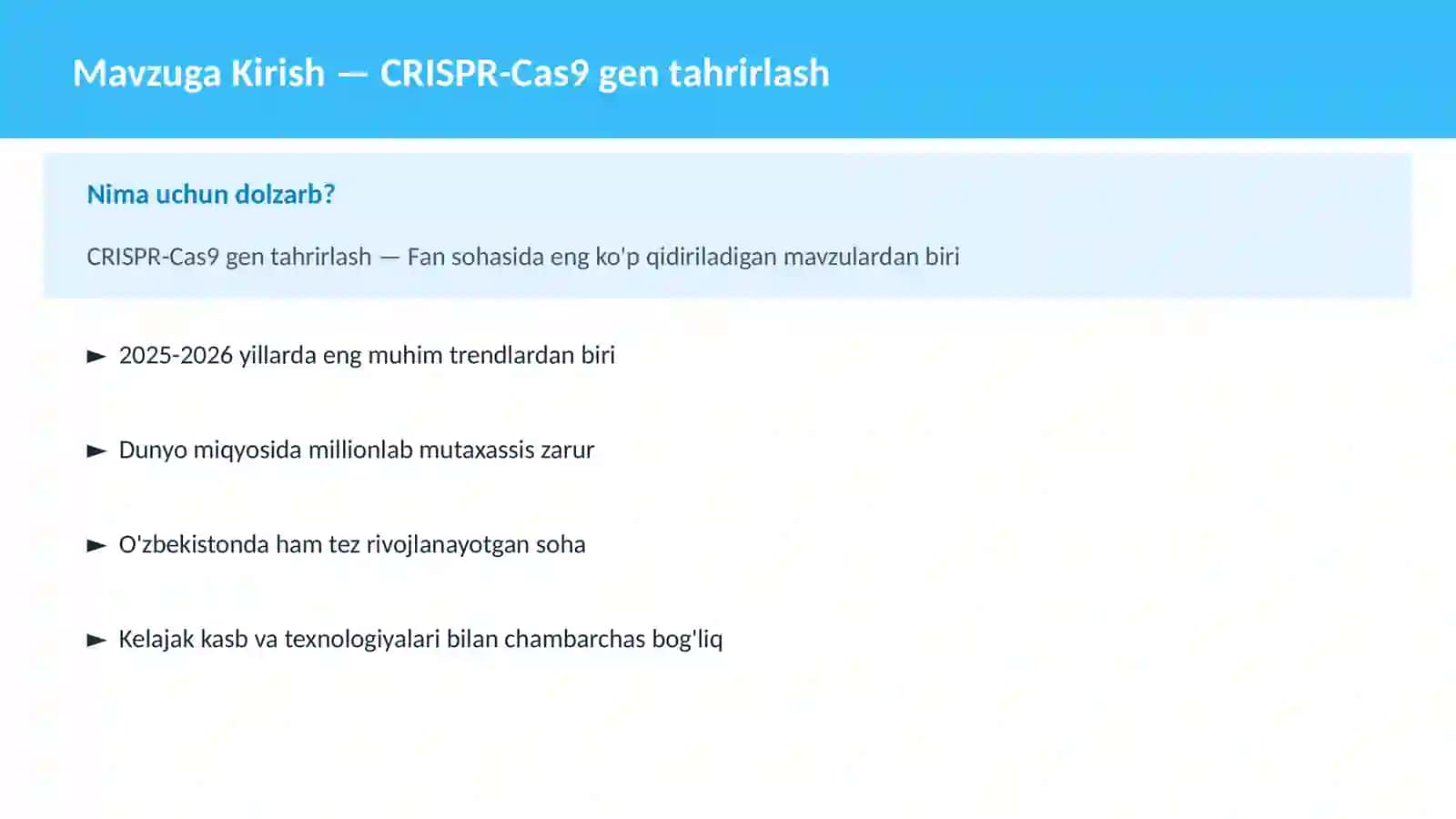 CRISPR-Cas9 gen tahrirlash 2