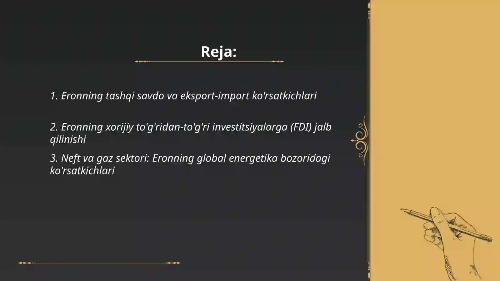 Eron davlatini glaballashuv korsatkichlari 2