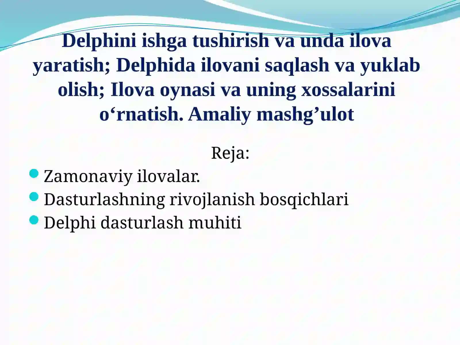 Zamonaviy Ilovalar 2