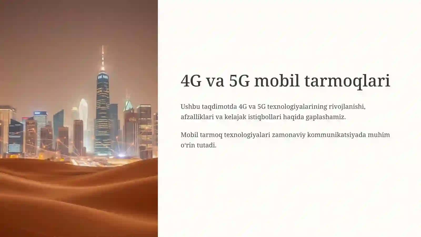 4G va 5G mobil tarmoqlari 2