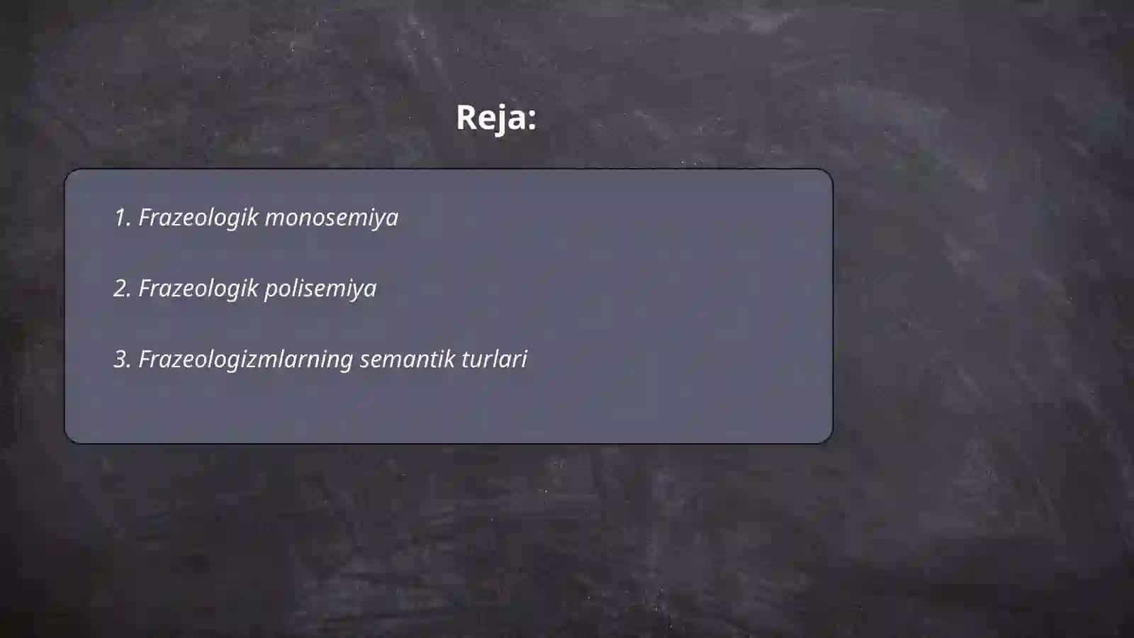 Frazeologik monosemiya va polisemiya frazemalarning semantik turlari 2