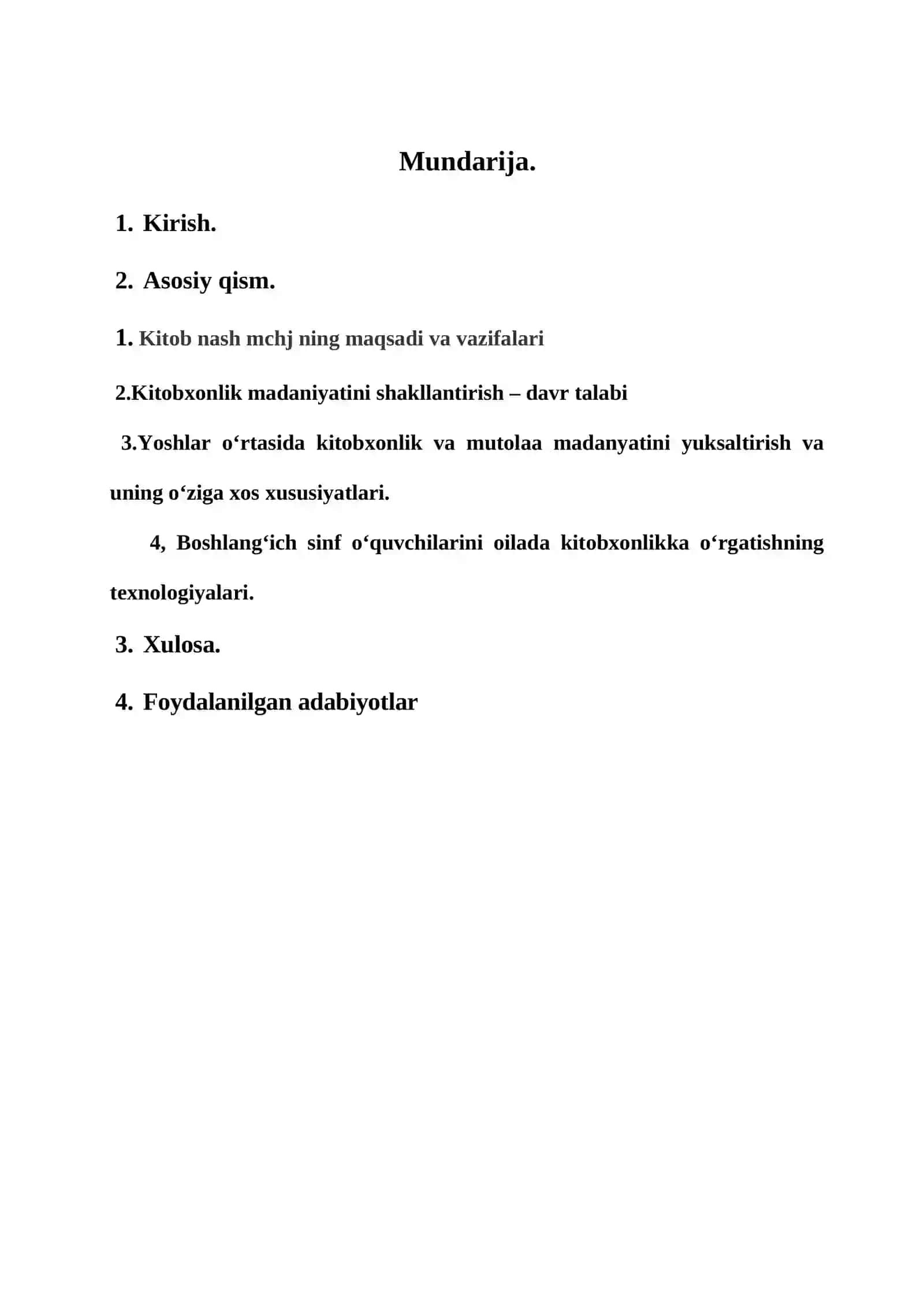Kitobxonlik madaniyatini shakllantirish – davr talabi 2