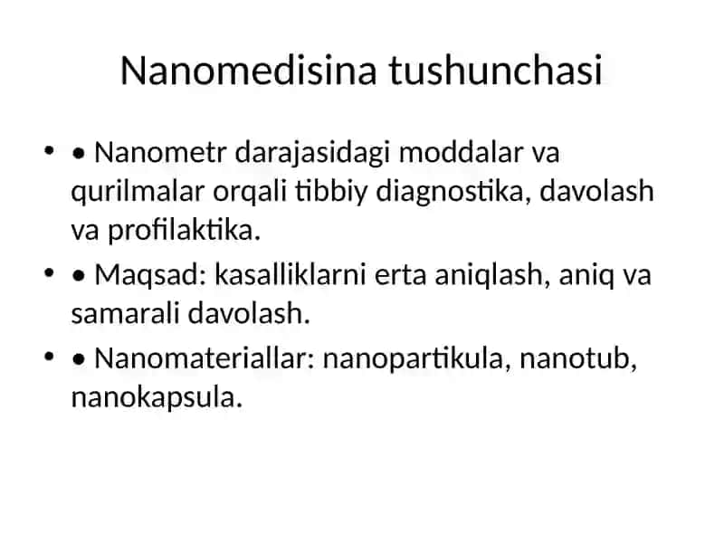 Nanomedisina va Nanoetika 2