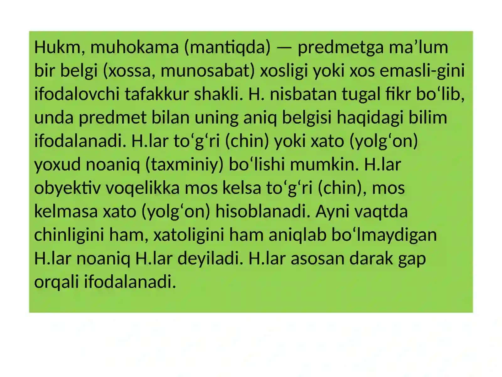 HUKM TAFAKKUR SHAKLI SIFATIDA 2