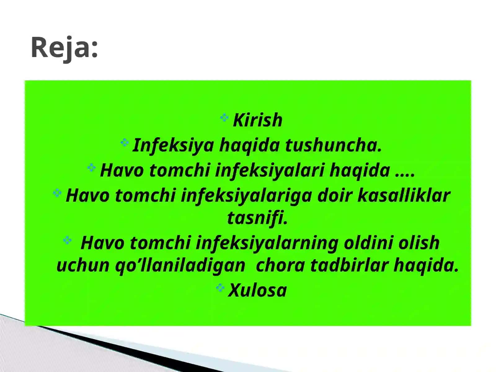 Havotomchi infeksiyalari 2