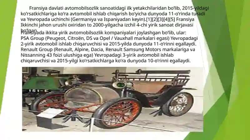 Fransiya avtomobil sanoati 2