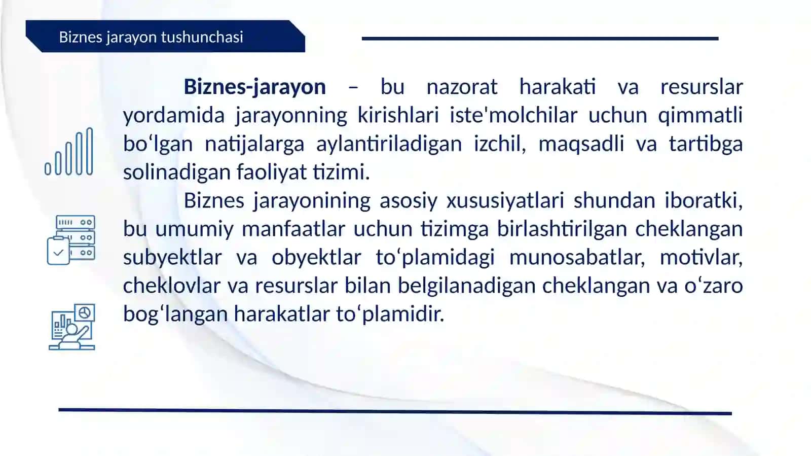Biznes jarayoni tushunchasi 2