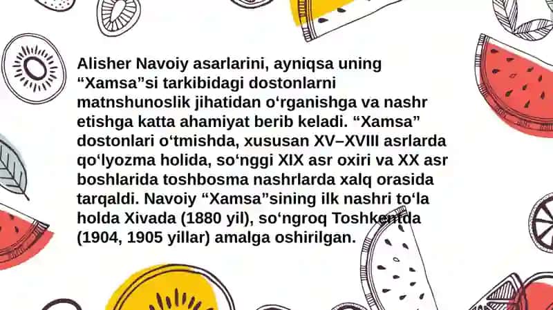 Xamsa ning nasriy bayoni 2