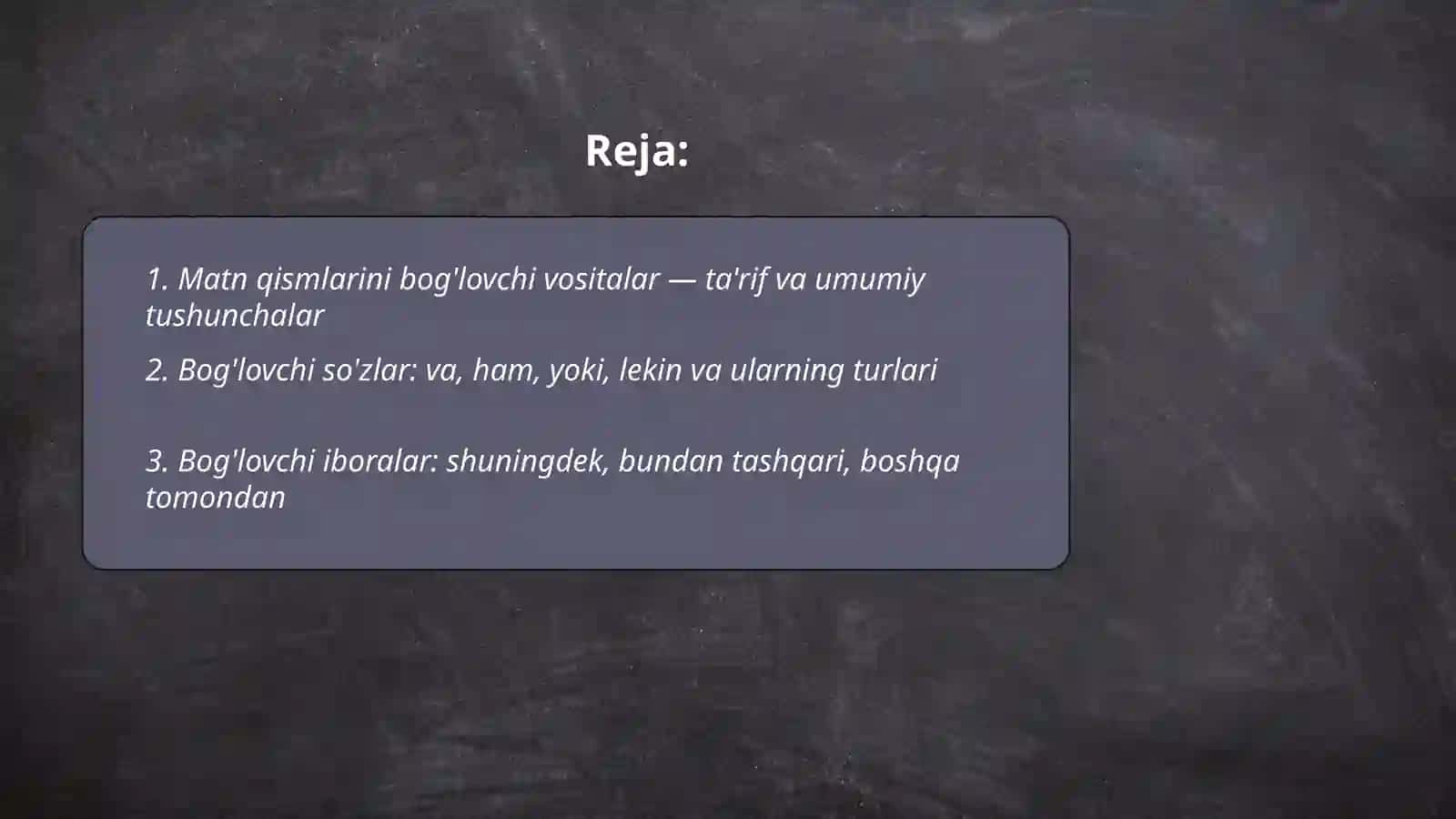 Matn qismlarini bog'lovchi vositalar 2