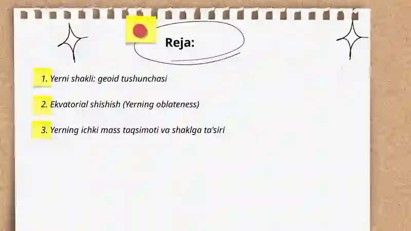 Yer va uning shakli va harakati 2