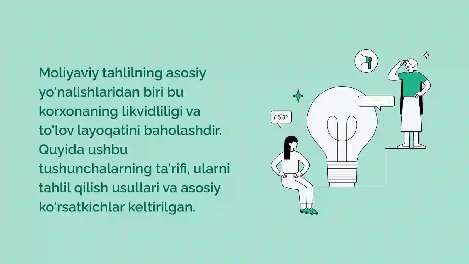 Likvidlilik va toʻlov layoqatini tahlili 2