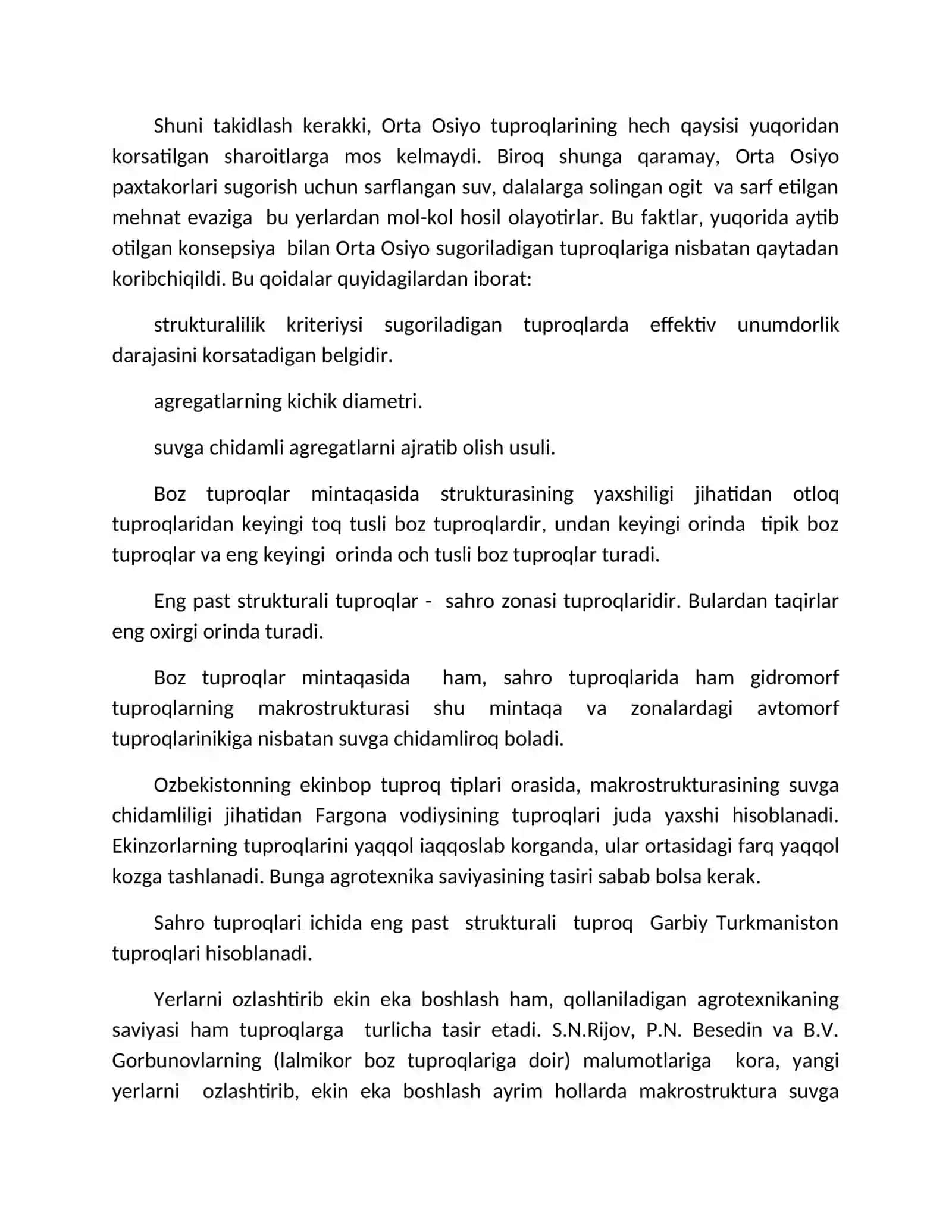 Tuproq strukturasi va uning ahamiyati 2