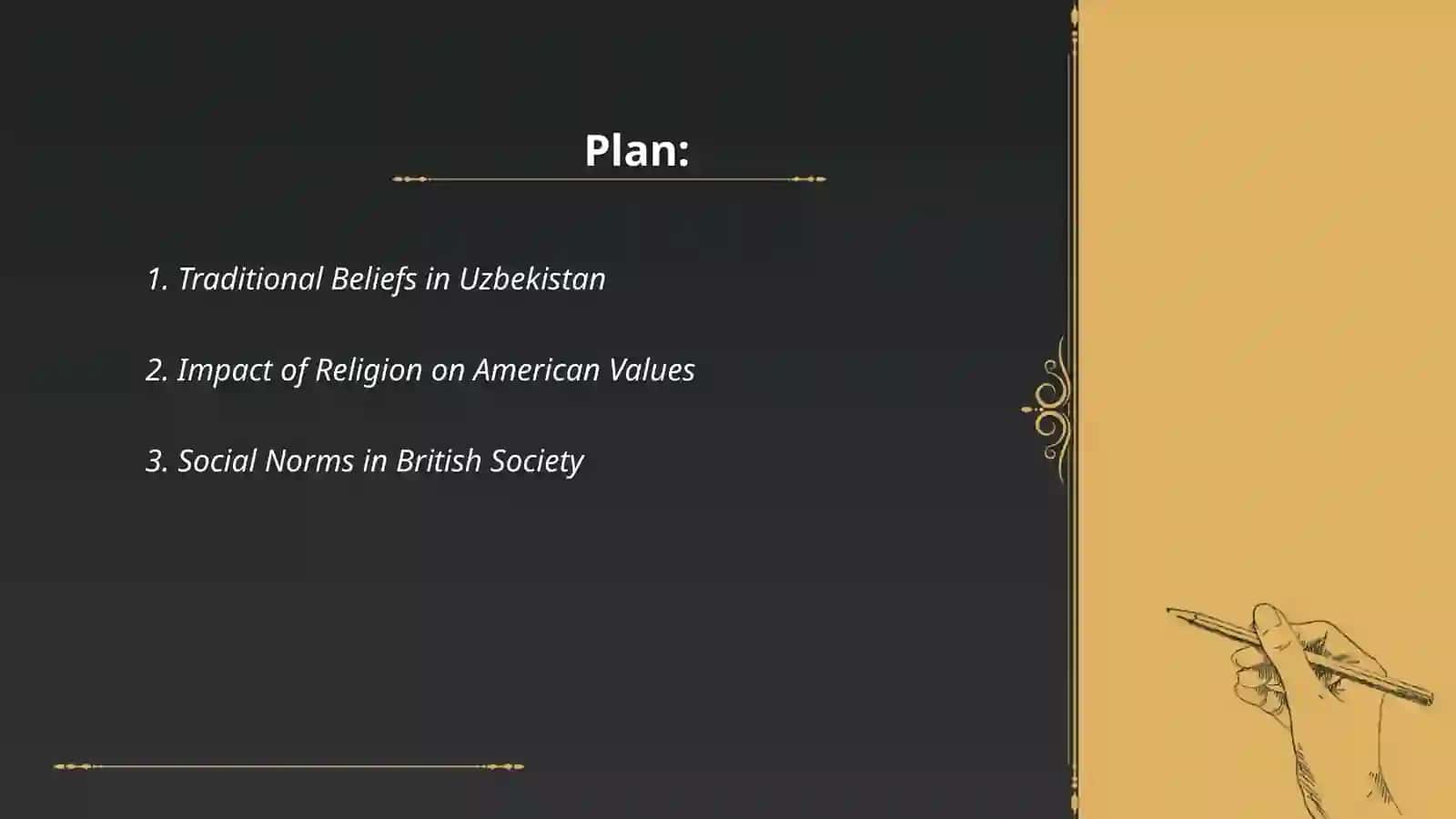 Beliefs, attitudes, values, and norms of Uzbekistan, the USA and the UK 2