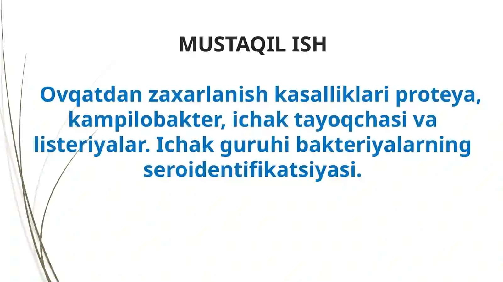 Ovqatdan zaxarlanish kasalliklari 2