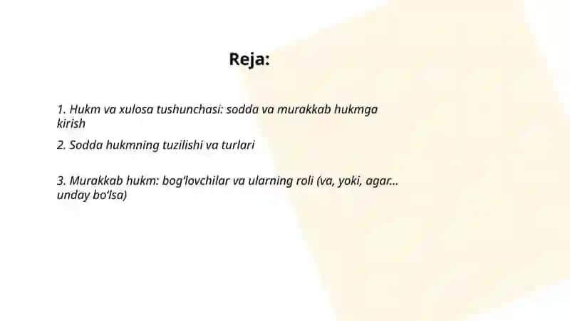 Murakkab hukmning tushunchasi 2