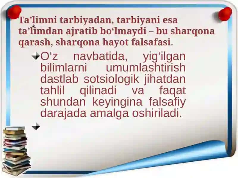Tarbiyajarayonining mazmuni va mohiyati 2