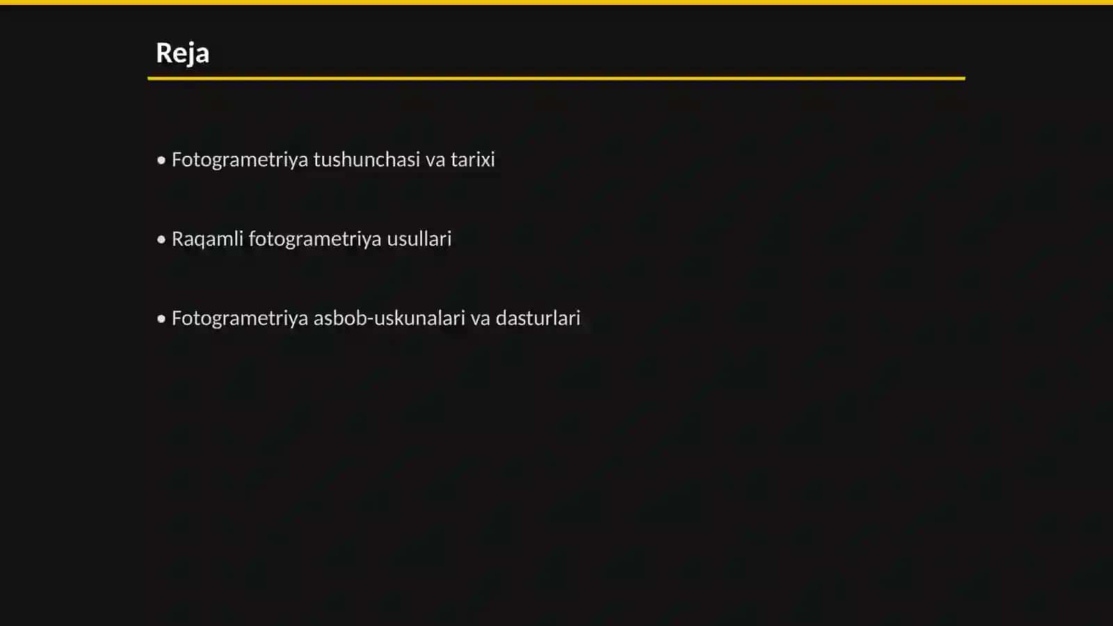 Umumiy va raqamli fotogrametriya 2