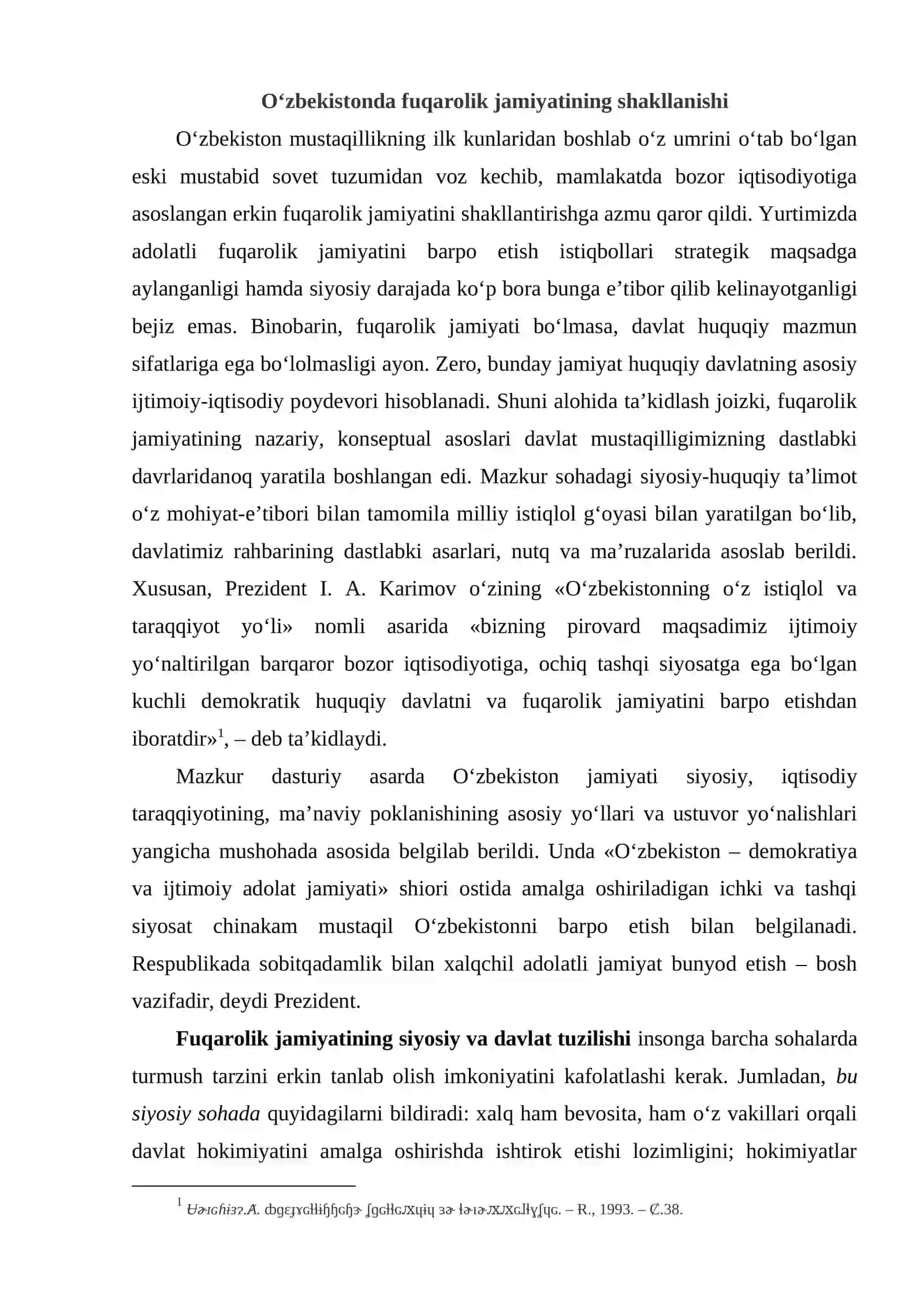O‘zbekistonda fuqarolik jamiyatining shakllanishi 2