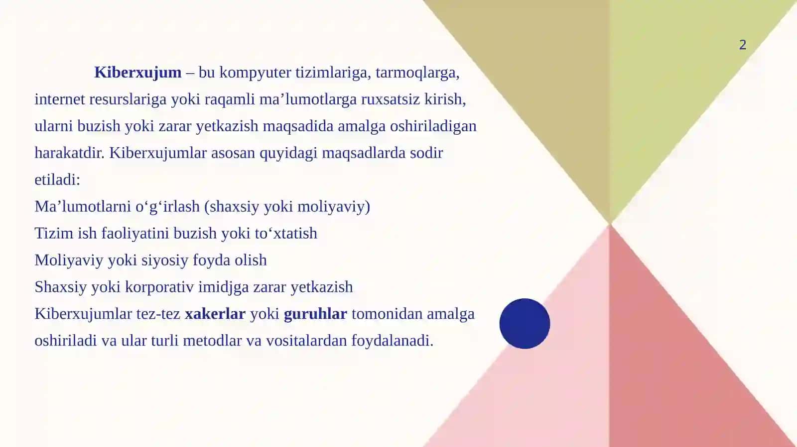 Kiberxujum va ularning turlari 2