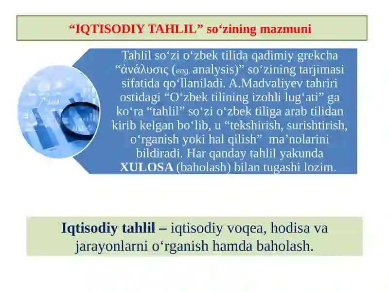 Iqtisodiy tahlil 2