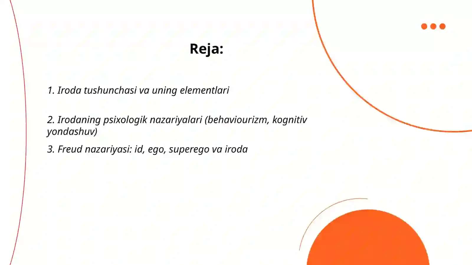 Iroda nazariyalari 2