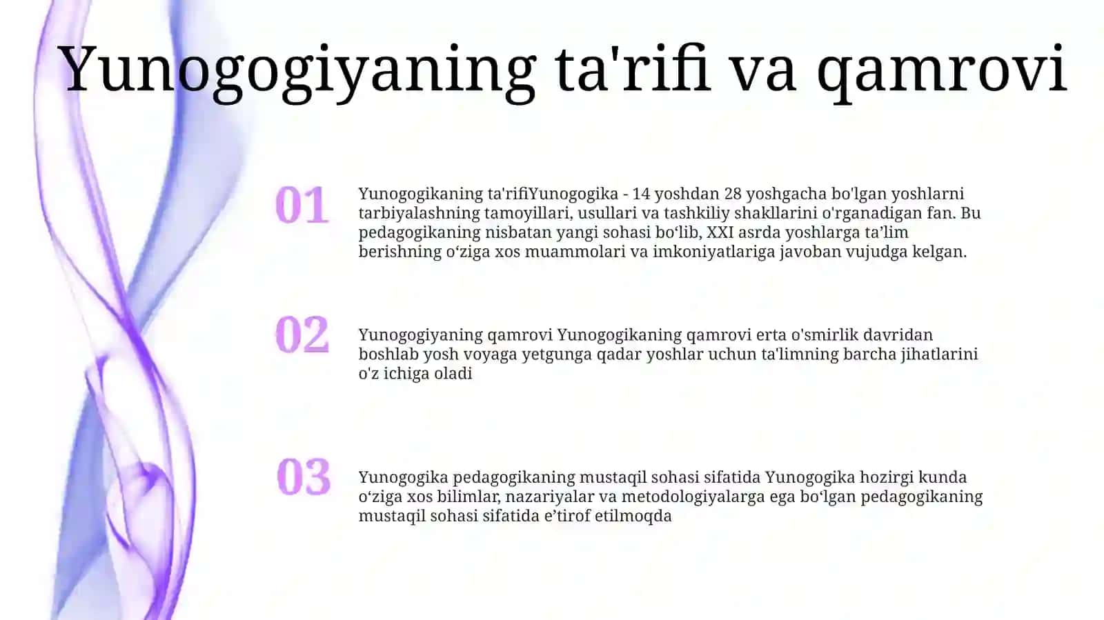 Yunogogika Pedagogikaning MustaqilSohasiSifatida 2