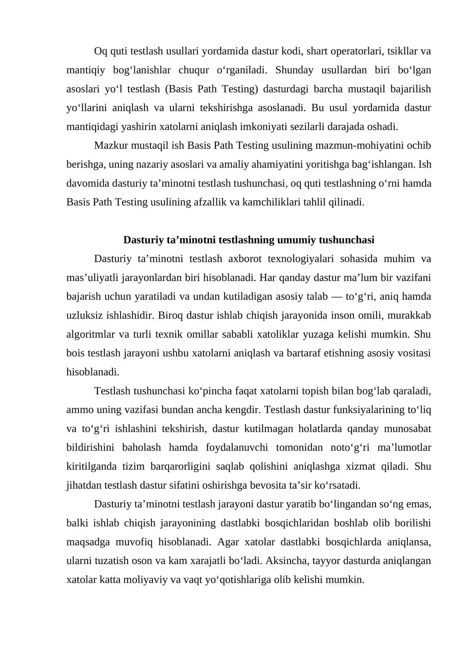 Asoslari yo‘l testlash (Basis Path Testing) 2