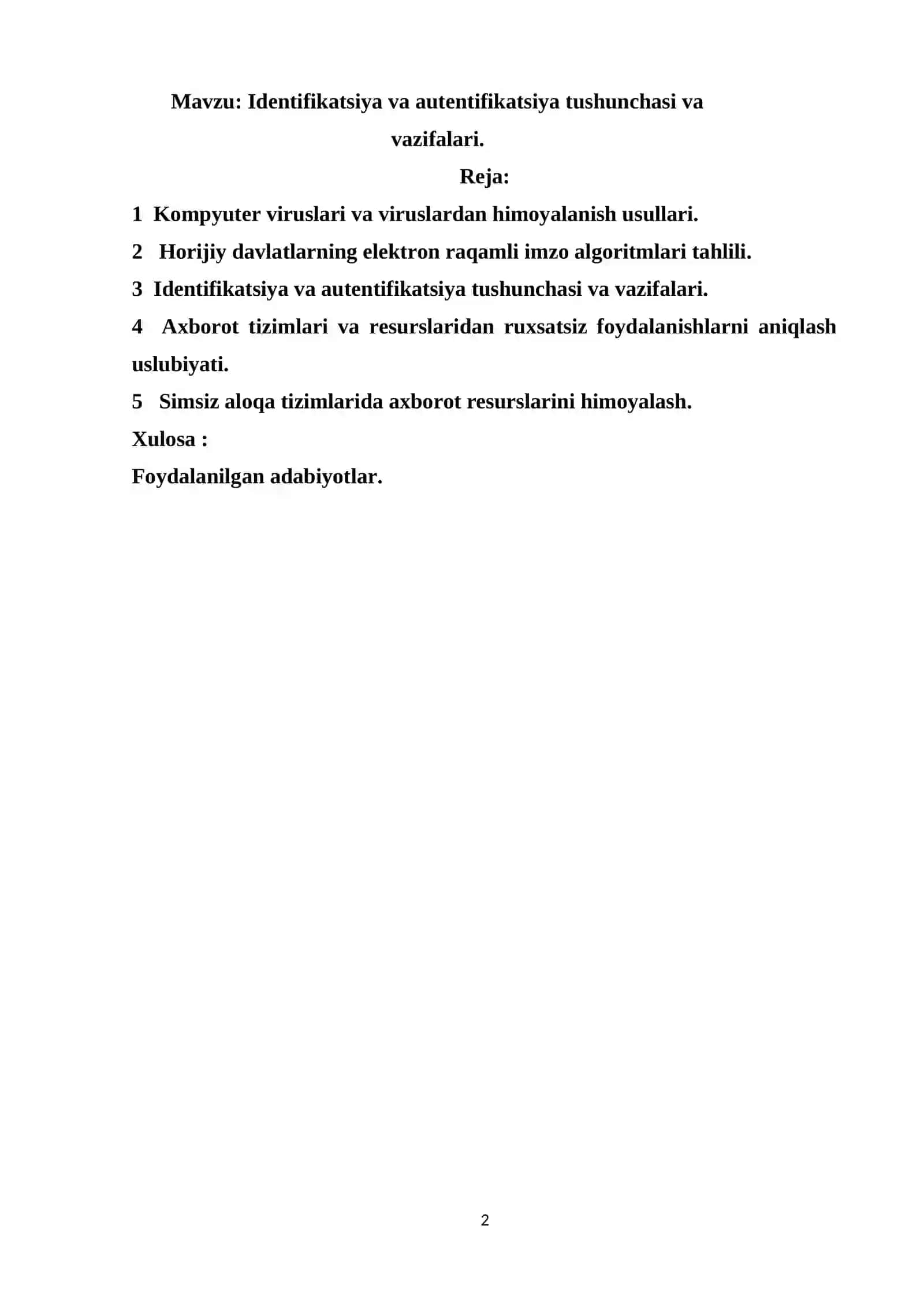 Kiberxavfsizlik asoslari 2