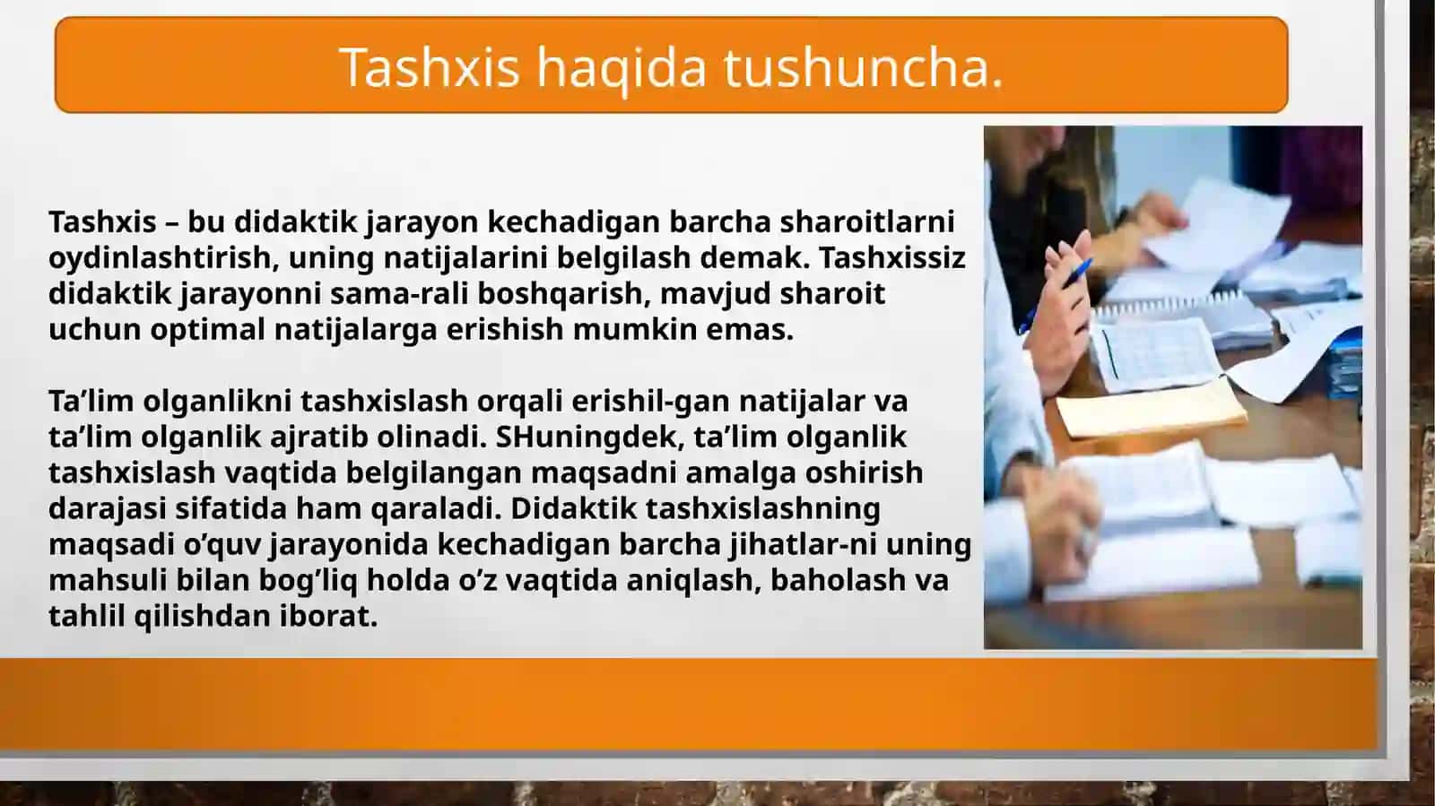 Ta’limni olganlikni tashxis etish 2