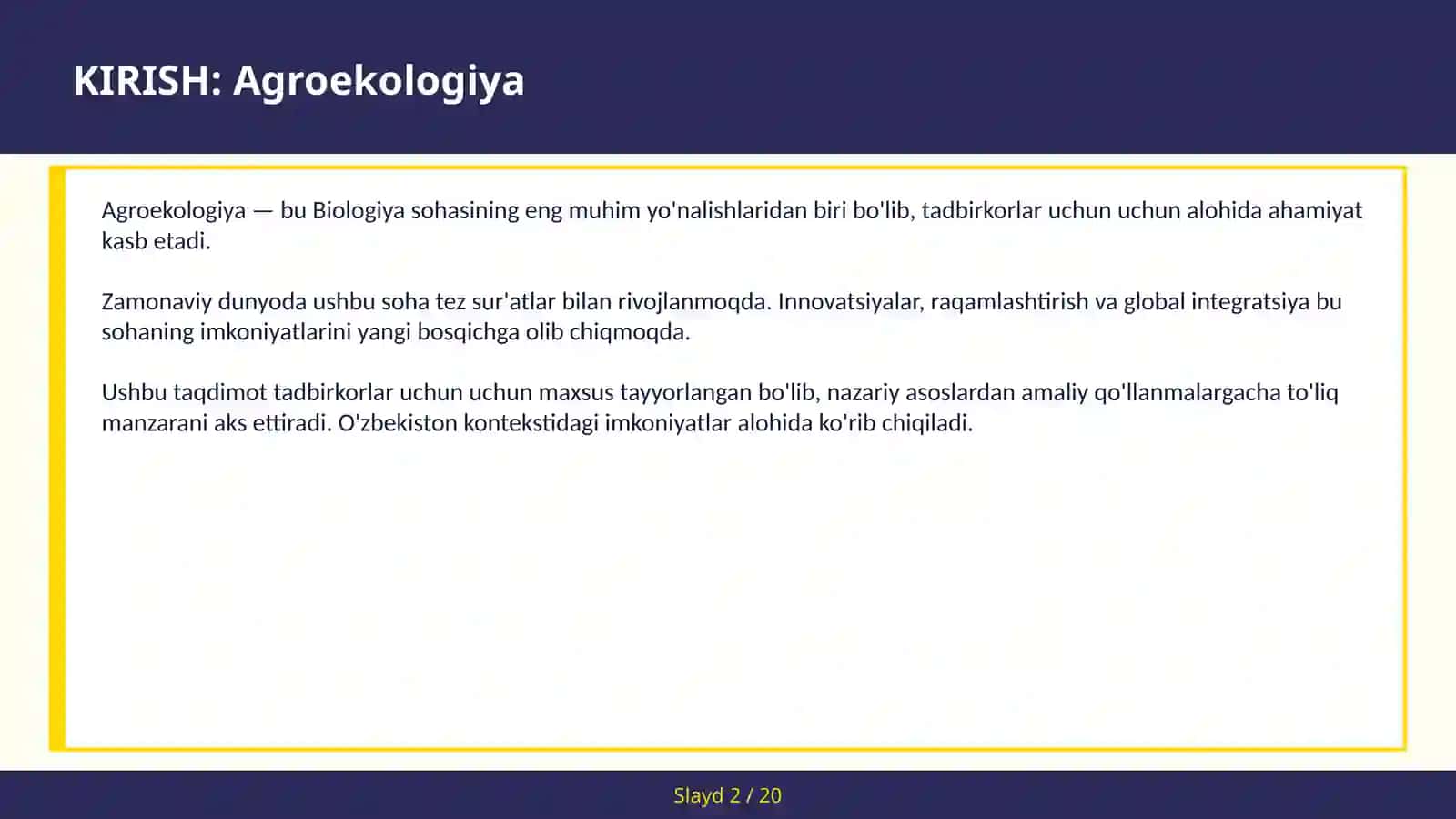 AGROEKOLOGIYA 2
