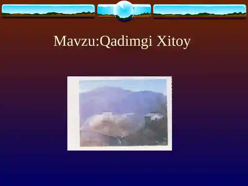 Qadimgi Xitoy 2