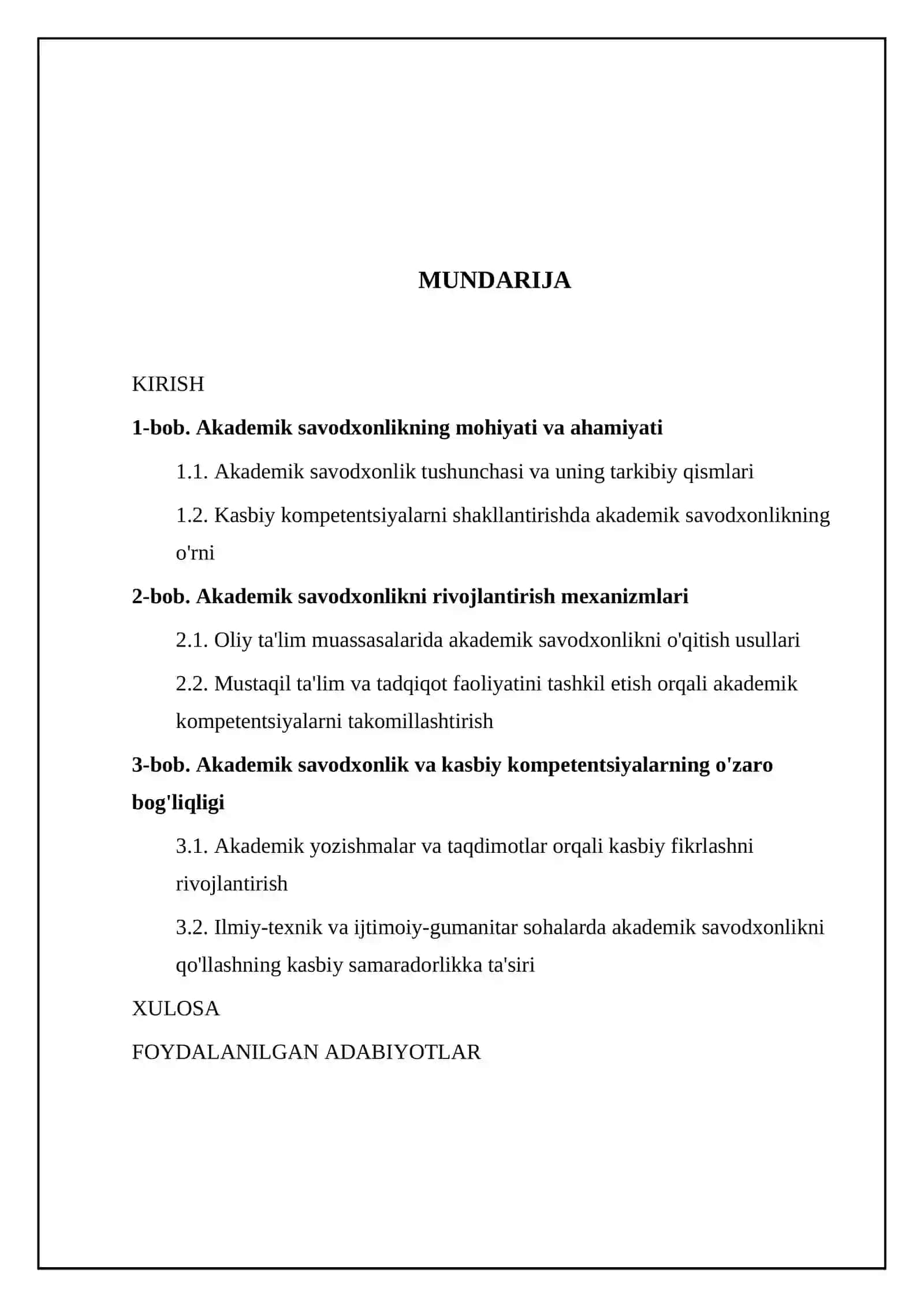 Akademik savodxonlik kasbiy kompetentsiyalarni shakllantirish 2