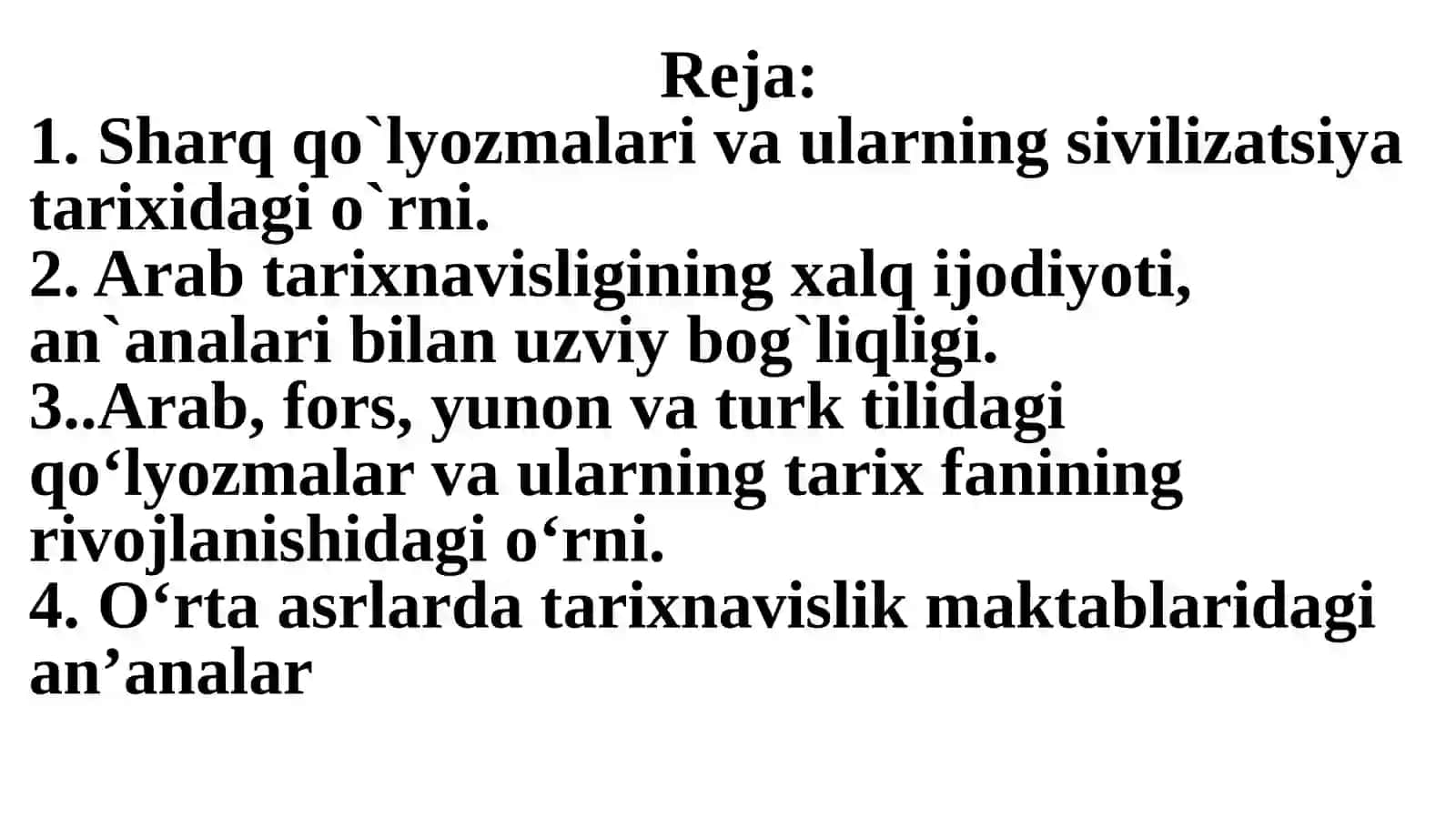 O‘zbekistonda o‘rta asrlar tarixining o‘rganilishi 2