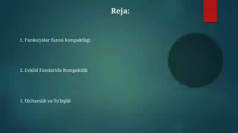 Metrik Fazolarda Kompaktlik Kriteriyasi 2