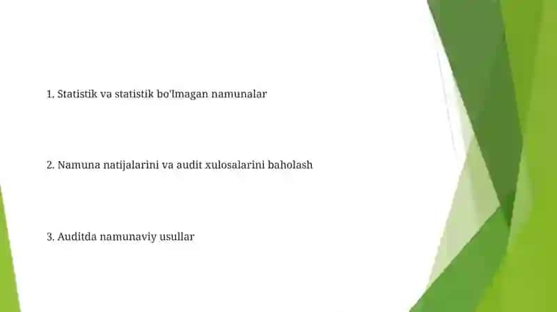 Auditda tanlab tekshirish uslubi 2